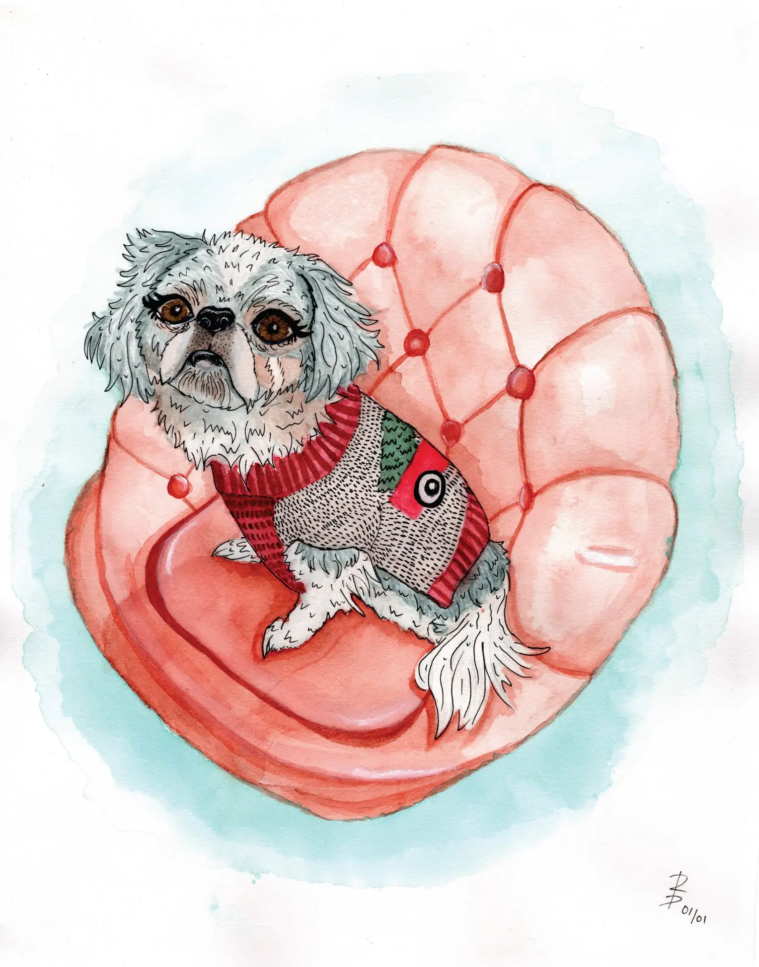 lily of the valley pet portrait