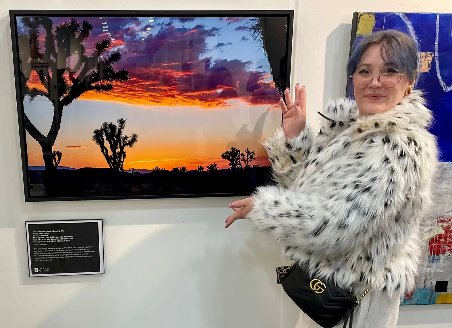 Aleia Pictured with Redwood Art Prize Winner @ AENY2025